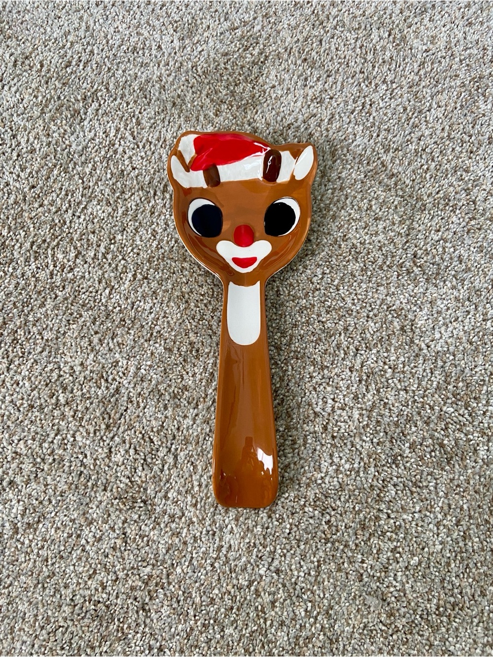 Zrike Rudolph The Red-Nosed Reindeer Ceramic Figural Spoon Rest Holiday Decor - Picture 6 of 12